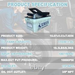 Air Hydraulic Pump 1.7L Reservoir NPT 3/8 Oil Outlet, NPT 1/4, PE