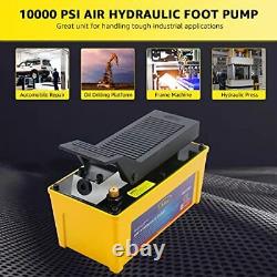 Air Hydraulic Pump Air Hydraulic Foot Pump 10000 PSI 1/2 Gal Reservoir Air/F