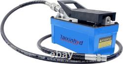 Air Hydraulic Pump Aluminum Tank Air Actua Treadle Hydraulic Pump with Pipe Blue