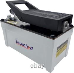 Air Hydraulic Pump Aluminum Tank Air Actua Treadle Hydraulic Pump with Pipe Grey