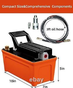 Air Hydraulic Pump Foot Operated Pump 10,000PSI 98in³ 1.6L for Auto Body Frame