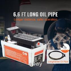 Air Hydraulic Pump Foot Operated Pump 10,000PSI 98in³ 6.6FT Auto Body Shop