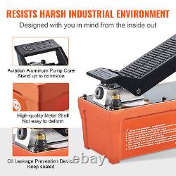 Air Hydraulic Pump Foot Operated Pump 10,000PSI 98in³ 6.6FT Auto Body Shop