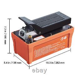 Air Hydraulic Pump Foot Operated Pump 10,000PSI 98in³ 6.6FT Auto Body Shop