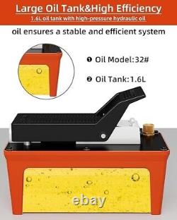 Air Hydraulic Pump Foot Operated Pump 10,000PSI Auto Body High Pressure 1.6L