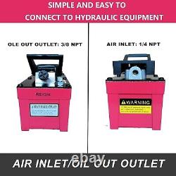 Air Hydraulic Pump Foot Operated Pump 10,000 PSI, NPT 3/8 Oil Outlet, 1.7L