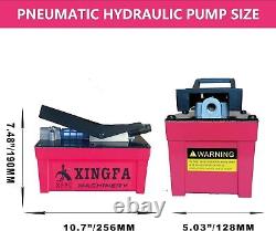 Air Hydraulic Pump Foot Operated Pump 10,000 PSI, NPT 3/8 Oil Outlet, 1.7L