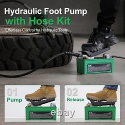 Air Hydraulic Pump with 6.6 ft Oil Hose, 10,000 PSI Foot Pedal Pump