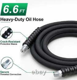 Air Hydraulic Pump with 6.6 ft Oil Hose, 10,000 PSI Foot Pedal Pump