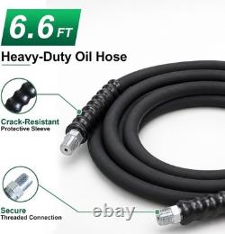 Air Hydraulic Pump with 6.6 ft Oil Hose, 10,000 PSI Foot Pedal Pump