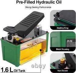 Air Hydraulic Pump with 6.6 ft Oil Hose, 10,000 PSI Foot Pedal Pump
