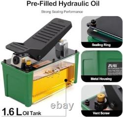Air Hydraulic Pump with 6.6 ft Oil Hose, 10,000 PSI Foot Pedal Pump
