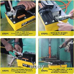 Air Powered Hydraulic Pump 10,000 PSI, Hydraulic Pump with Remote Control Actuat