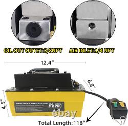 Air Powered Hydraulic Pump 10,000 PSI, Hydraulic Pump with Remote Control Actuat