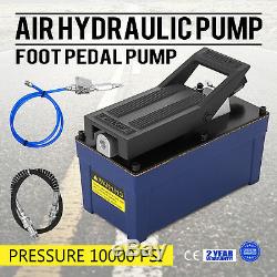 Air Powered Hydraulic Pump 10,000 PSI Pack Foot Auto Repair 103 in3 Cap