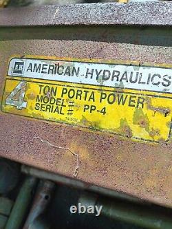American Hydraulics 4 Ton Porta Power Hydraulic Pump With Case Box & Extras