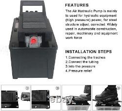 BESTOOL 10000PSI Air Hydraulic Pump, 1/2 Gal Reservoir Foot Actuated Hydraulic