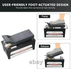 BESTOOL 10,000 PSI, 1/2 Gal Reservoir Foot-Operated Air Hydraulic Pump Black