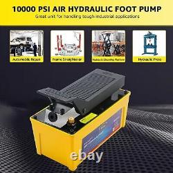 BESTOOL 10,000 PSI, 1/2 Gal Reservoir Foot-Operated Air Hydraulic Pump Yellow