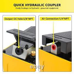 BESTOOL 10,000 PSI, 1/2 Gal Reservoir Foot-Operated Air Hydraulic Pump Yellow