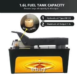 BESTOOL 10,000 PSI, 1/2 Gal Reservoir Foot-Operated Air Hydraulic Pump for