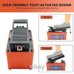 BESTOOL 10,000 PSI, 1/2 Gal Reservoir Foot-Operated Air Hydraulic Pump for He