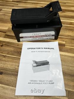 BESTOOL 10,000 PSI, 1/2 Gal Reservoir Foot-Operated Air Hydraulic Pump for He