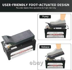 BESTOOL 10,000 PSI, 1/2 Gal Reservoir Foot-Operated Air Hydraulic Pump for Heavy