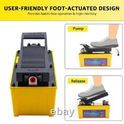 BESTOOL 10,000 PSI, 1/2 Gal Reservoir Foot-operated Air Hydraulic Pump for Heavy