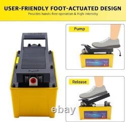 BESTOOL 10,000 PSI Air Hydraulic Pump, 1/2 Gal Reservoir & Foot Actuated Control