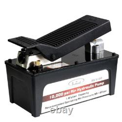 BESTOOL 10,000 PSI Air Hydraulic Pump, 1/2 Gal Reservoir, Foot-Operated Black