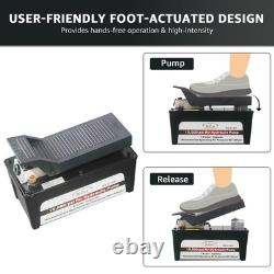 BESTOOL 10,000 PSI Air Hydraulic Pump, 1/2 Gal Reservoir, Foot-Operated Black