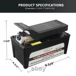 BESTOOL 10,000 PSI Air Hydraulic Pump, 1/2 Gal Reservoir, Foot-Operated Black
