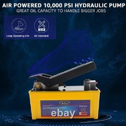 BESTOOL 10,000 PSI Air Hydraulic Pump Kit, 1/2 Gal, Hose & 2 Quick Couplers