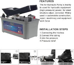 BESTOOL Air Hydraulic Pump 10000 PSI Hydraulic Foot Pump Pressure 1/2 Gal R