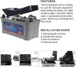 BESTOOL Air Hydraulic Pump 10,000 PSI Hydraulic Foot Pump Pressure 1/2 Gal Air