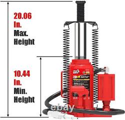 BIG RED Torin 20 Ton Pneumatic Air Hydraulic Bottle Jack with Manual Hand Pump