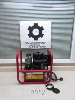 Burndy EPAC10 10,000psi Electric Hydraulic Pump with Air Foot Switch Working Used