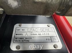 Burndy EPAC10 10,000psi Electric Hydraulic Pump with Air Foot Switch Working Used