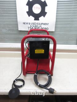 Burndy EPAC10 10,000psi Electric Hydraulic Pump with Air Foot Switch Working Used
