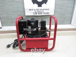 Burndy EPAC10 10,000psi Electric Hydraulic Pump with Air Foot Switch Working Used