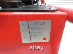 Burndy EPAC10 10,000psi Electric Hydraulic Pump with Air Foot Switch Working Used