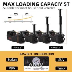 Car Jacks 5Ton 12V Hydraulic Jack with Tire Air Pump and LED Light, Car Jack L