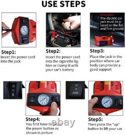 Car Jacks 5Ton 12V Hydraulic Jack with Tire Air Pump and LED Light, Car Jack L