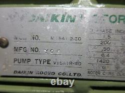 Daikin Hydraulic Oil Motor M15a1-2-30 Pump V15 Air-40 V15a1r-40 Warranty