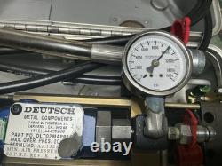 Deutsch DLT02MAPP1000 Aircraft Pneumatic Hydraulic Pump 10,000 PSI With Hose