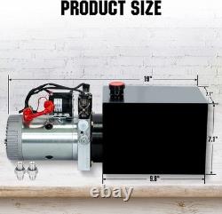 Double Acting Hydraulic Pump Dump Trailer 8 Quart 12V DC Unit Pack Power Unit