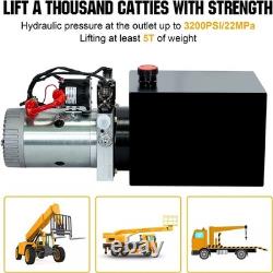 Double Acting Hydraulic Pump Dump Trailer 8 Quart 12V DC Unit Pack Power Unit