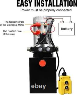 Double Acting Hydraulic Pump Dump Trailer 8 Quart 12V DC Unit Pack Power Unit