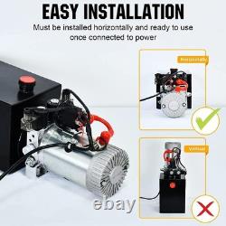 Double Acting Hydraulic Pump Dump Trailer 8 Quart 12V DC Unit Pack Power Unit